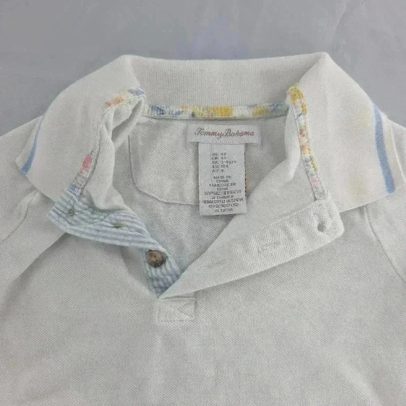 Tommy Bahama Boys Off White Size 4T Collared Short Sleeve Shirt - Picture 4 of 8